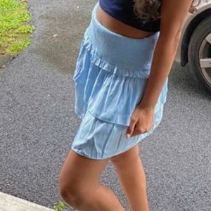 Blue Ruffle Skirt